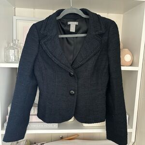 Black Textured Women's Jacket